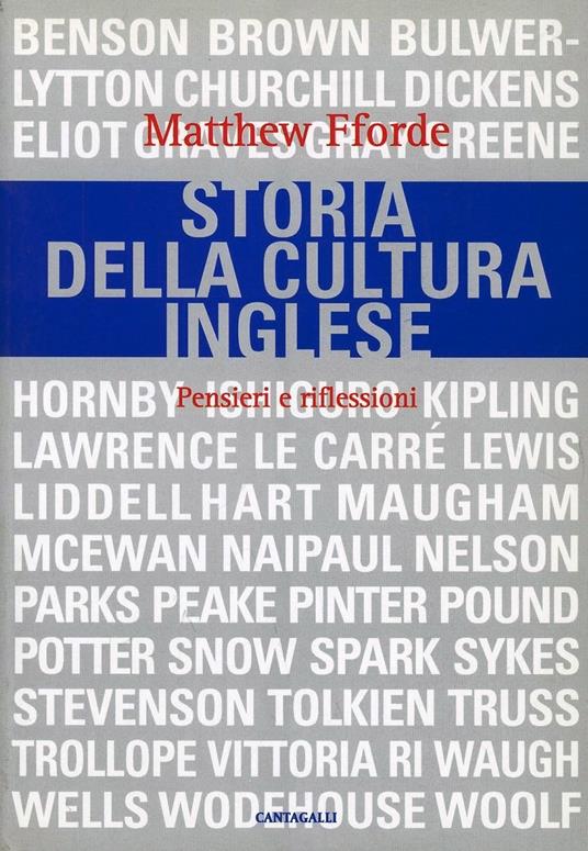 Storia della cultura inglese. Pensieri e riflessioni - Matthew Fforde - copertina