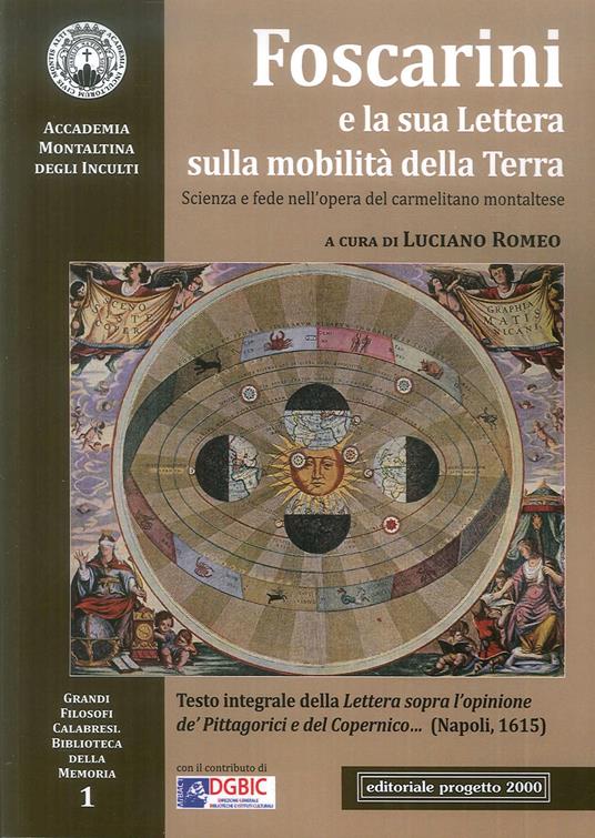 Foscarini e la Sua Lettera sulla Mobilità della Terra. Scienza e fede nell'opera del carmelitano montaltese - copertina