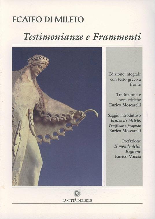 Ecateo di Mileto. Testimonianze e frammenti - copertina