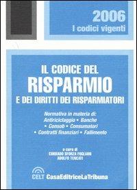 Il codice del risparmio e dei diritti dei risparmiatori - copertina