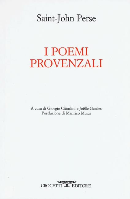 I poemi provenzali - Perse Saint-John - copertina