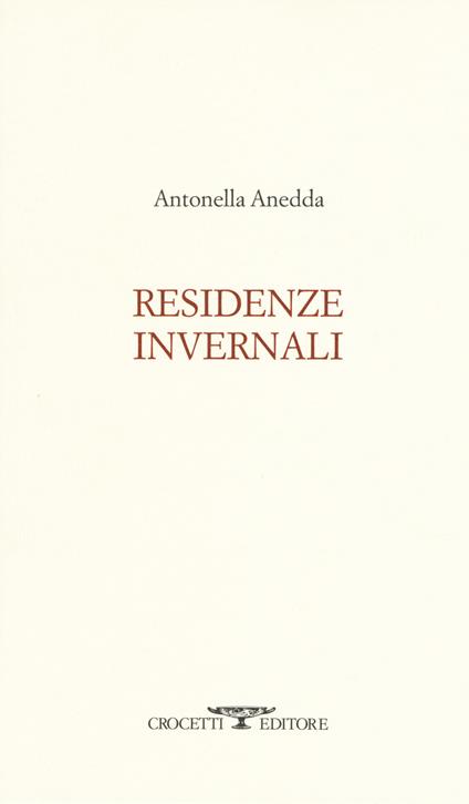 Residenze invernali - Antonella Anedda - copertina