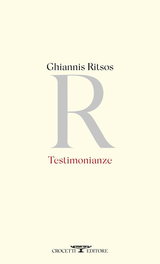 Testimonianze - Ghiannis Ritsos - copertina