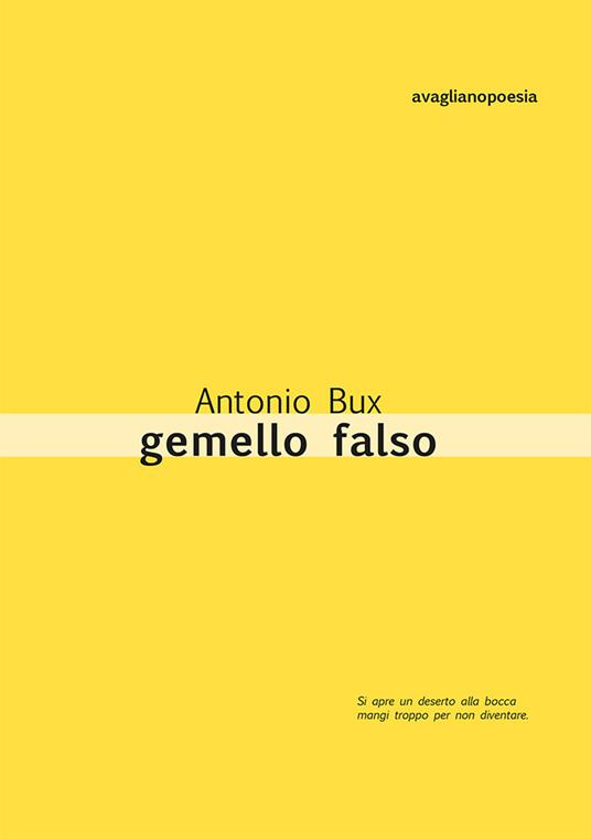 Gemello falso - Antonio Bux - copertina