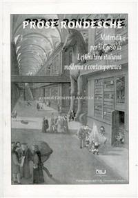 Prose rondesche. Materiali per il corso di letteratura italiana moderna e contemporanea - copertina