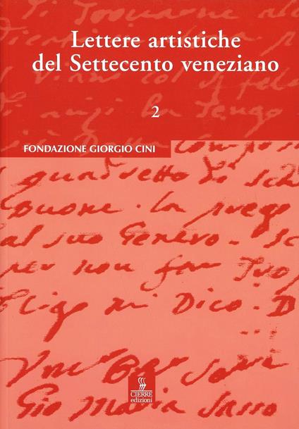 Lettere artistiche del Settecento veneziano - copertina