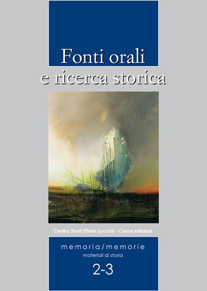 Fonti orali e ricerca storica - copertina