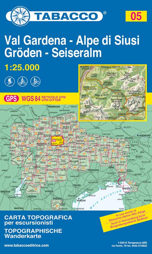 Val Gardena. Alpe di Siusi 1:25.000 - copertina