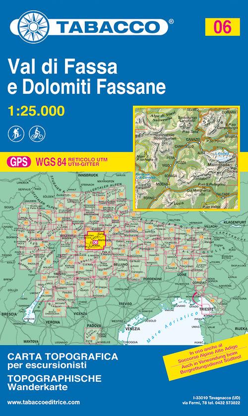 Val di Fassa. Dolomiti fassane 1:25.000 - copertina
