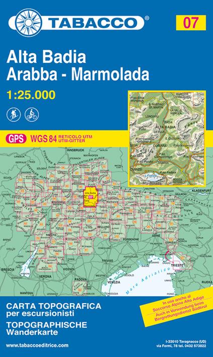 Alta Badia. Arabba. Marmolada 1:25.000 - copertina