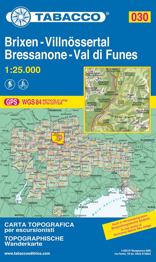 Bressanone. Val di Funes 1:25.000 - copertina