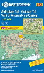 Valle di Anterselva. Valle di Casies 1:25.000