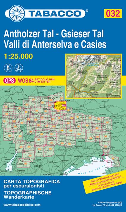 Valle di Anterselva. Valle di Casies 1:25.000 - copertina