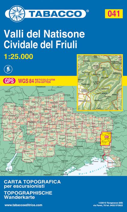 Valli del Natisone. Cividale del Friuli 1:25.000 - copertina