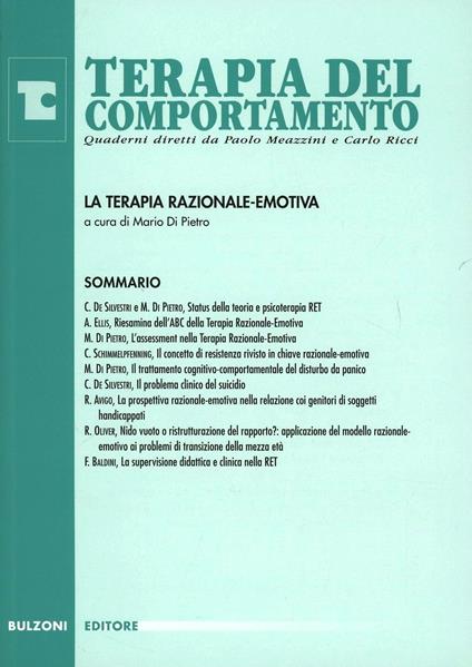 La terapia razionale-emotiva - copertina