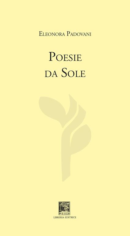 Poesie da sole - Eleonora Padovani - copertina