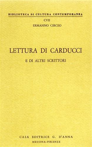 Lettura di Carducci e di altri scrittori - Ermanno Circeo - copertina