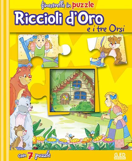 Riccioli d'oro e i tre orsi. Libro puzzle - copertina