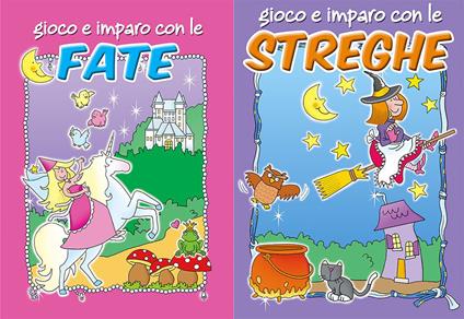 Gioco e imparo con i pirati-Gioco e imparo con le streghe-Gioco e imparo con i cavalieri-Gioco e imparo con le fate. Ediz. illustrata - copertina