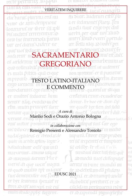 Sacramentario gregoriano. Testo latino-italiano e commento - copertina