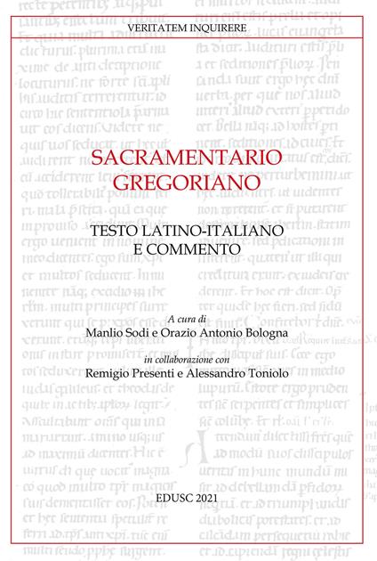 Sacramentario gregoriano. Testo latino-italiano e commento - copertina