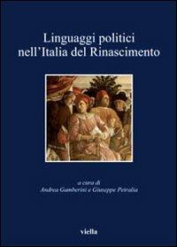 Linguaggi politici nell'Italia del Rinascimento - copertina