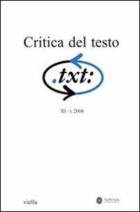 Critica del testo. Vol. 11\3 - copertina