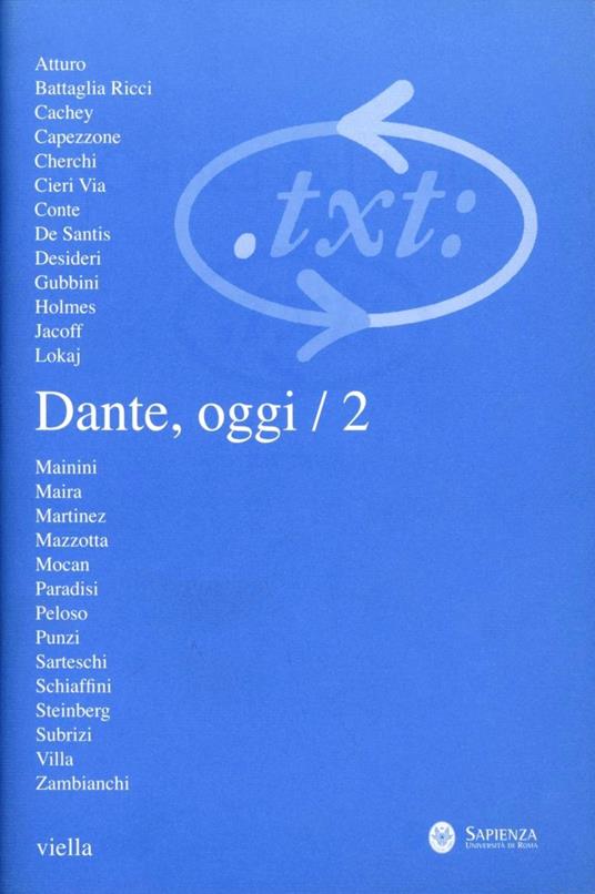 Critica del testo. Vol. 14/2: Dante, oggi - copertina