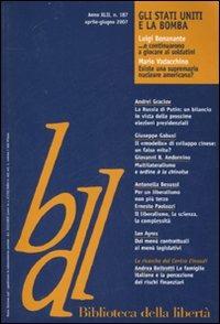 Biblioteca della libertà. Vol. 187: Gli Stati Uniti e la bomba. - copertina