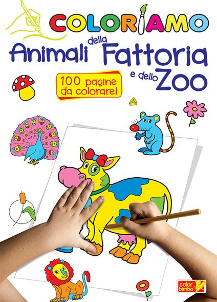 Coloriamo animali della fattoria e dello zoo - copertina