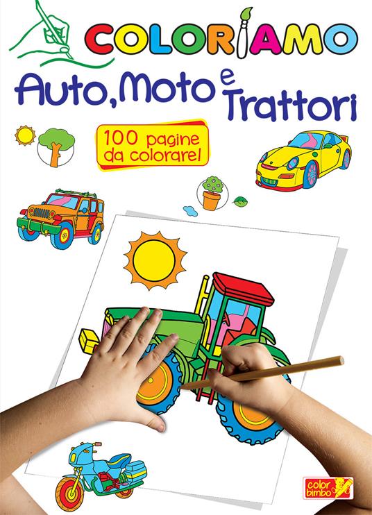 Coloriamo auto, moto e trattori - copertina