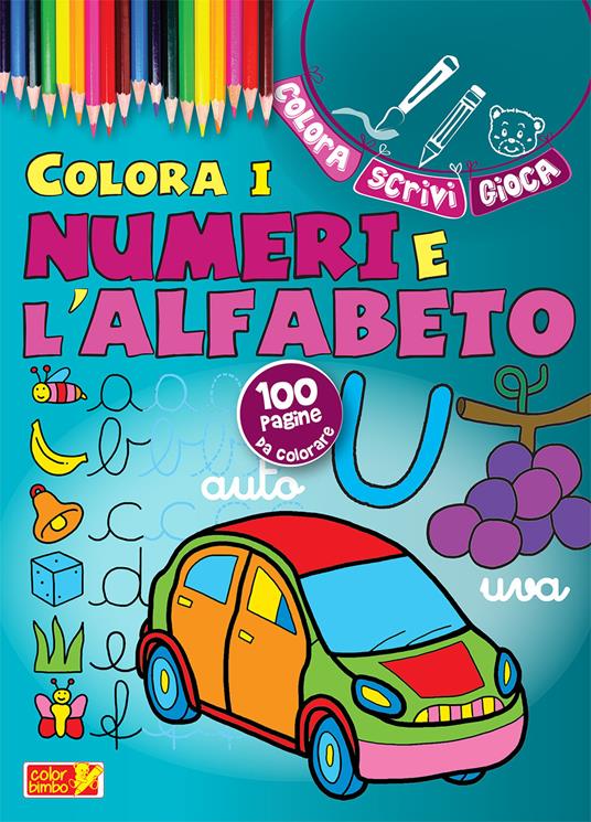 Colora i numeri e l'alfabeto - copertina