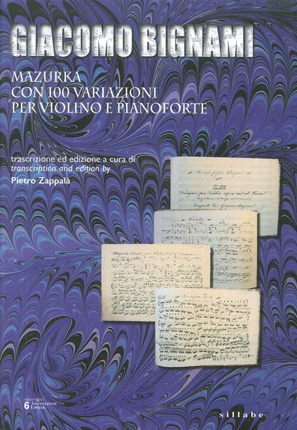 Mazurka con 100 variazioni per violino e pianoforte - Giacomo Bignami - copertina