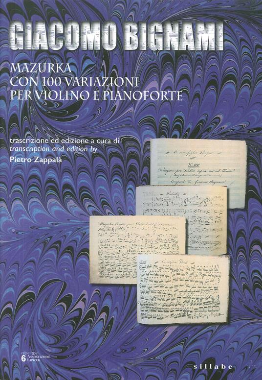 Mazurka con 100 variazioni per violino e pianoforte - Giacomo Bignami - copertina