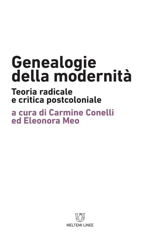 Genealogie della modernità. Teoria radicale e critica postcoloniale - copertina