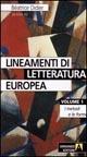 Lineamenti di letteratura europea. Vol. 1 - copertina