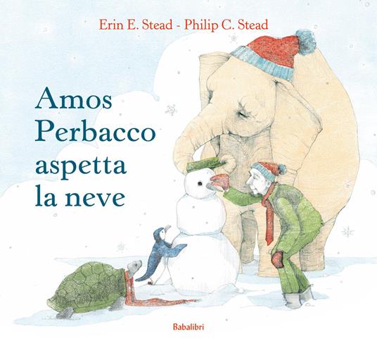 Amos Perbacco aspetta la neve. Ediz. a colori - Philip C. Stead - copertina