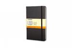 Taccuino Moleskine pocket a righe copertina rigida nero. Black