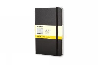 Taccuino Moleskine large a quadretti copertina rigida nero. Black