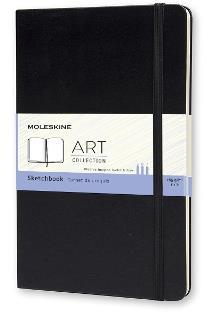 Album per schizzi Art Sketchbook Moleskine large copertina rigida nero. Black