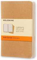 Cartoleria Quaderno Cahier Journal Moleskine pocket a righe beige. Kraft Brown. Set da 3 Moleskine