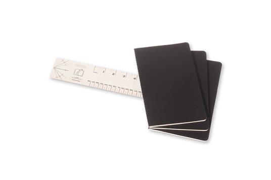 Quaderno Cahier Journal Moleskine large a pagine bianche nero. Black. Set da 3 - 4