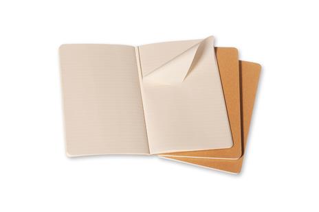 Set da 3 quaderni taccuini Cahier Journal Moleskine large, a righe. Beige - 3
