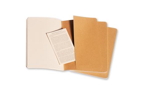Set da 3 quaderni taccuini Cahier Journal Moleskine large, a righe. Beige - 5