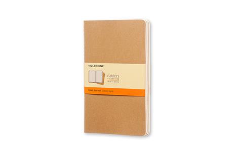 Set da 3 quaderni taccuini Cahier Journal Moleskine large, a righe. Beige - 7