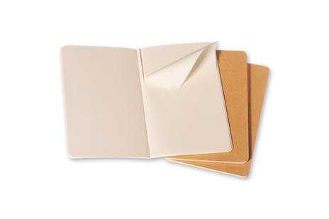 Set da 3 Quaderni Cahier Moleskine Large a pagine bianche - beige. Kraft Brown - 2