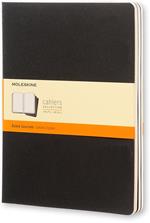 Quaderno Cahier Journal Moleskine XL a righe nero. Black. Set da 3