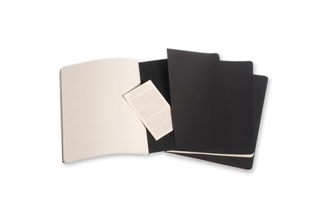 Quaderno Cahier Journal Moleskine XL a righe nero. Black. Set da 3 - 4