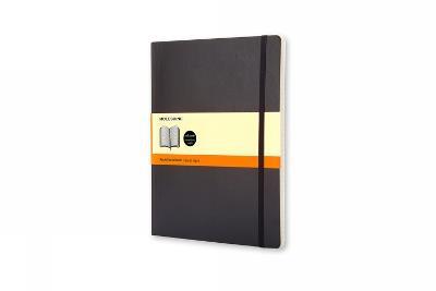 Taccuino Moleskine XL a righe copertina morbida nero. Black