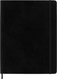Taccuino Moleskine XL a pagine bianche copertina morbida nero. Black